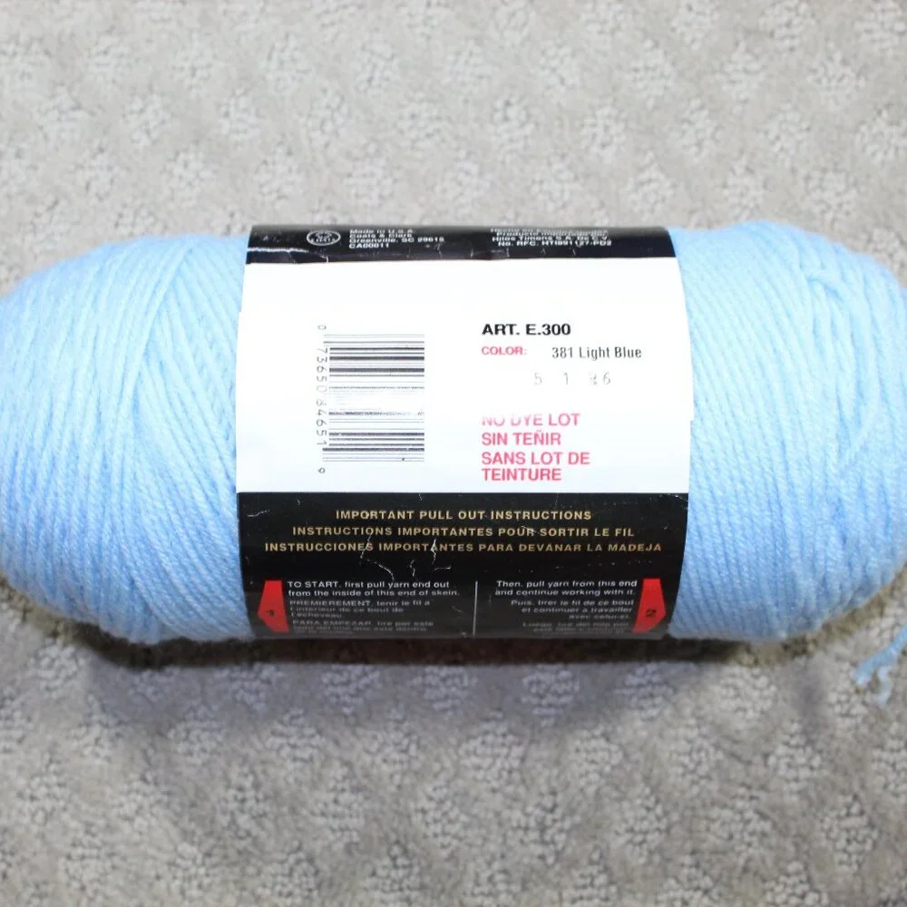 3 Skeins Red Heart Super Saver Yarn Blue 7 Oz Skein E300 100 Acrylic Worsted